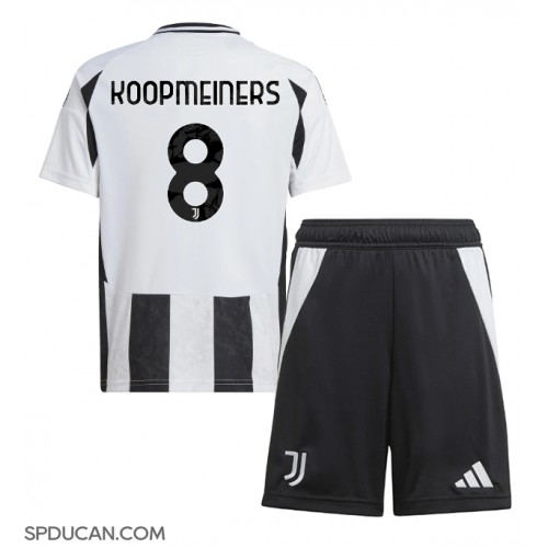 Dječji Nogometni Dres Juventus Teun Koopmeiners #8 Domaci 2024-25 Kratak Rukav (+ Kratke hlače)